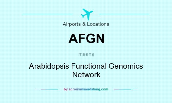 What does AFGN mean? It stands for Arabidopsis Functional Genomics Network
