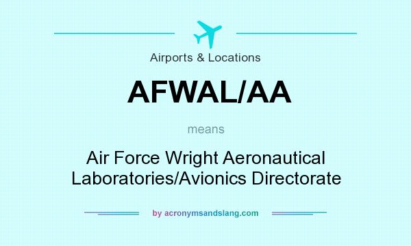 What does AFWAL/AA mean? It stands for Air Force Wright Aeronautical Laboratories/Avionics Directorate