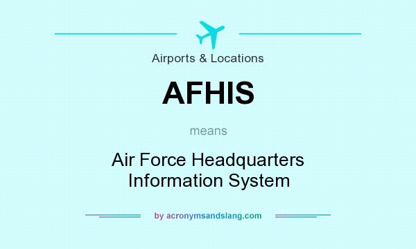 What does AFHIS mean? It stands for Air Force Headquarters Information System