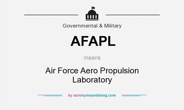 What does AFAPL mean? It stands for Air Force Aero Propulsion Laboratory