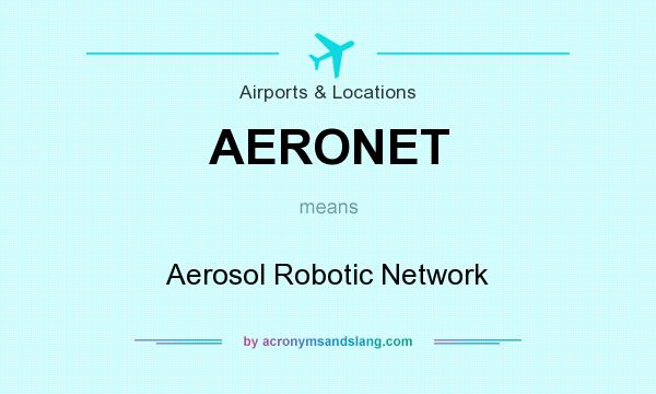 What does AERONET mean? It stands for Aerosol Robotic Network