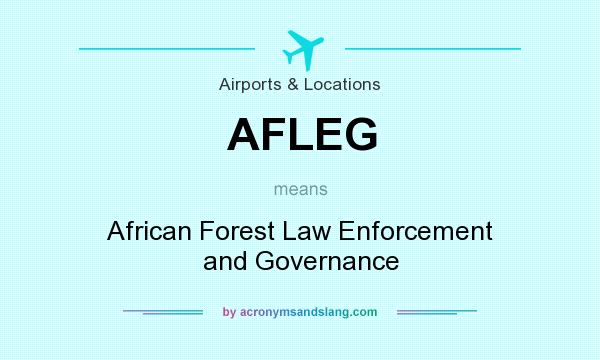 What does AFLEG mean? It stands for African Forest Law Enforcement and Governance