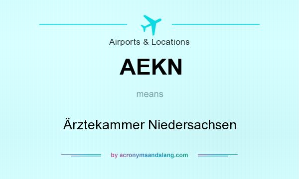 What does AEKN mean? It stands for Ärztekammer Niedersachsen