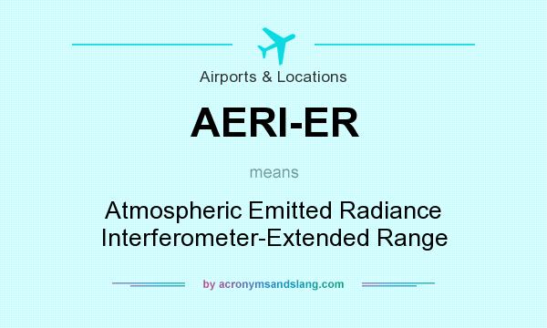 What does AERI-ER mean? It stands for Atmospheric Emitted Radiance Interferometer-Extended Range