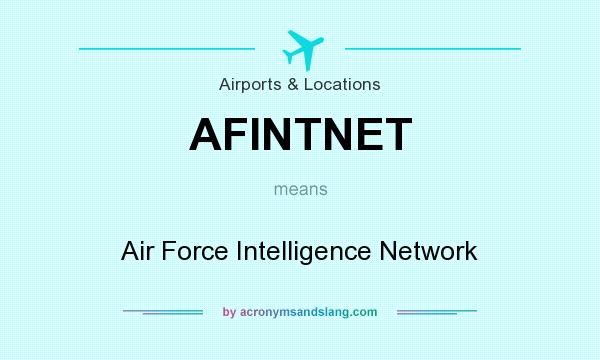 What does AFINTNET mean? It stands for Air Force Intelligence Network