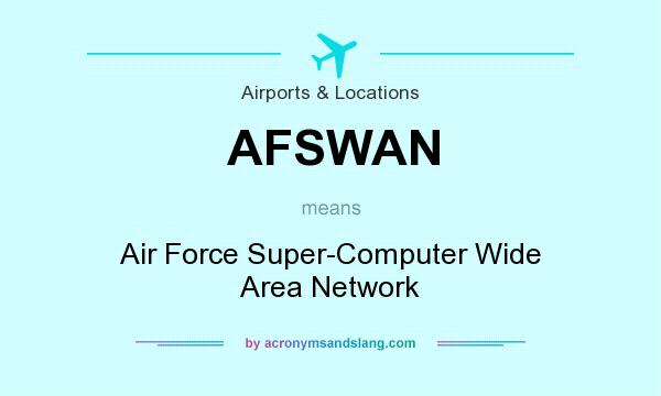 What does AFSWAN mean? It stands for Air Force Super-Computer Wide Area Network