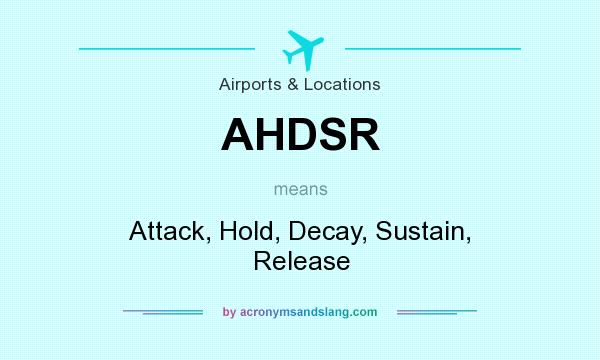 What does AHDSR mean? It stands for Attack, Hold, Decay, Sustain, Release