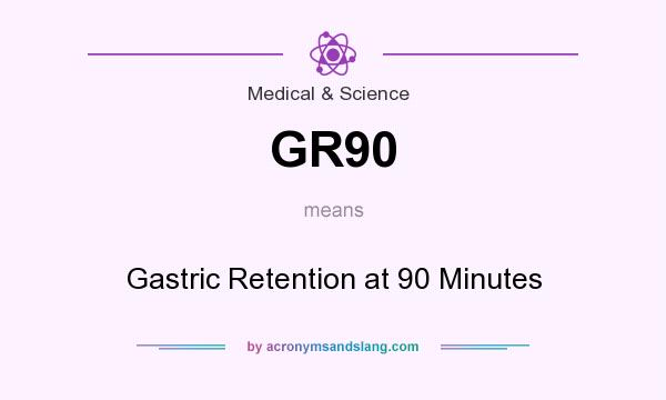 What does GR90 mean? It stands for Gastric Retention at 90 Minutes