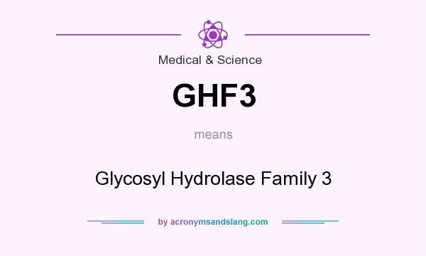 What does GHF3 mean? It stands for Glycosyl Hydrolase Family 3