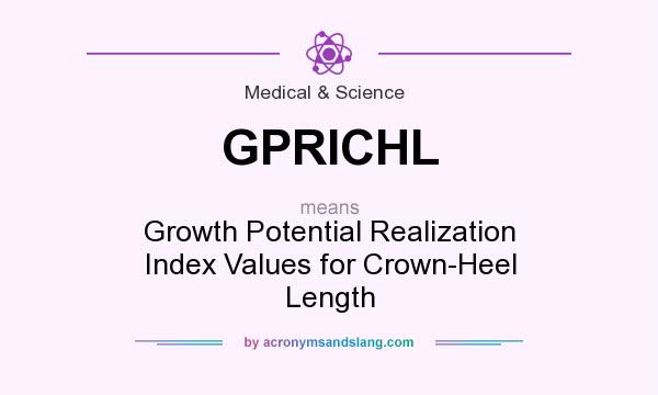 What does GPRICHL mean? It stands for Growth Potential Realization Index Values for Crown-Heel Length