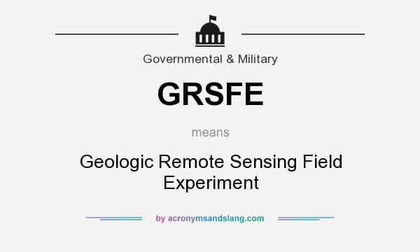 What does GRSFE mean? It stands for Geologic Remote Sensing Field Experiment
