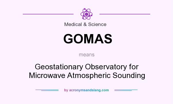 What does GOMAS mean? It stands for Geostationary Observatory for Microwave Atmospheric Sounding