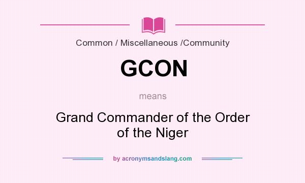 What does GCON mean? It stands for Grand Commander of the Order of the Niger