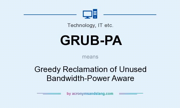 What does GRUB-PA mean? It stands for Greedy Reclamation of Unused Bandwidth-Power Aware