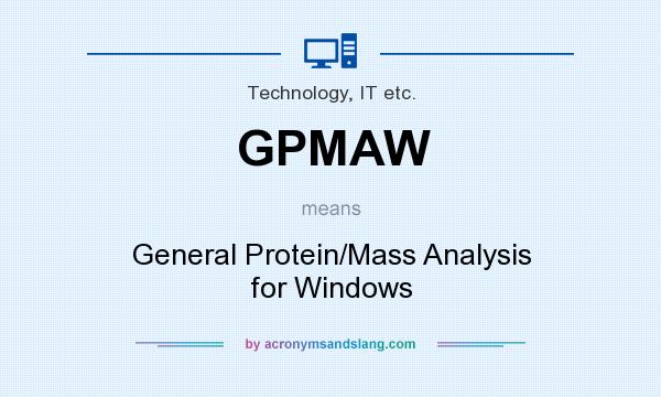 What does GPMAW mean? It stands for General Protein/Mass Analysis for Windows