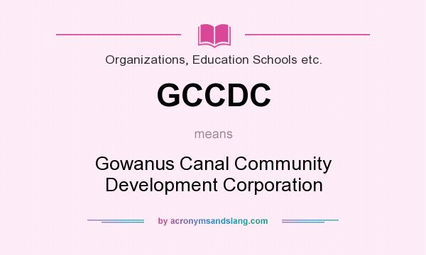 What does GCCDC mean? It stands for Gowanus Canal Community Development Corporation