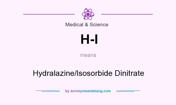 What does H-I mean? It stands for Hydralazine/Isosorbide Dinitrate