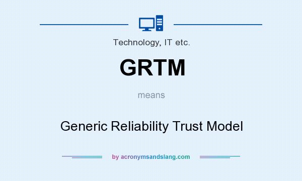 What does GRTM mean? It stands for Generic Reliability Trust Model