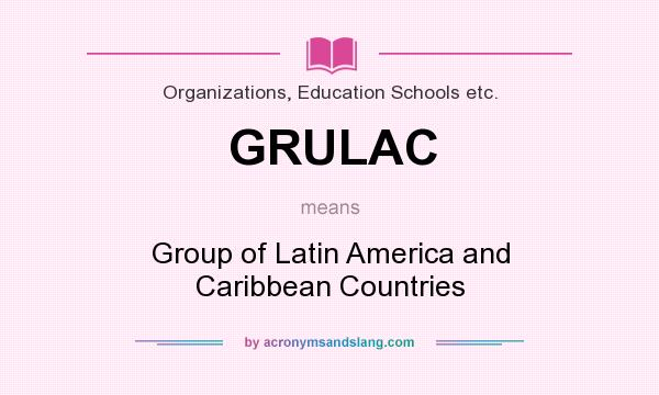 What does GRULAC mean? It stands for Group of Latin America and Caribbean Countries