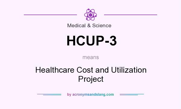 What does HCUP-3 mean? It stands for Healthcare Cost and Utilization Project