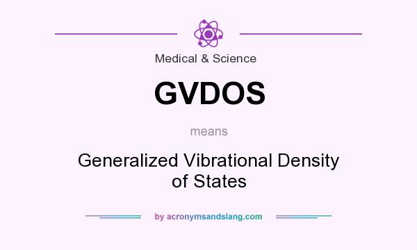 What does GVDOS mean? It stands for Generalized Vibrational Density of States
