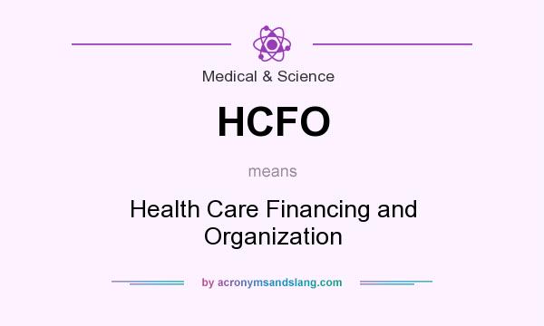 What does HCFO mean? It stands for Health Care Financing and Organization
