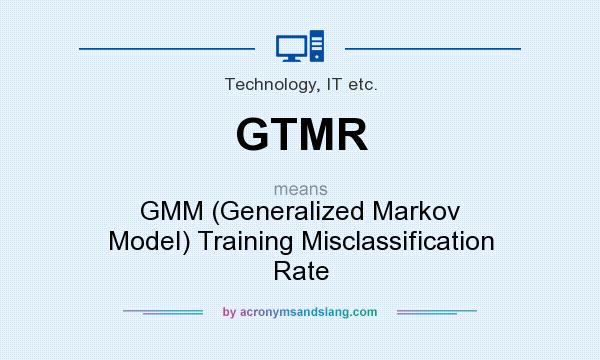 What does GTMR mean? It stands for GMM (Generalized Markov Model) Training Misclassification Rate