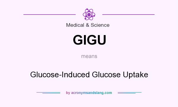 What does GIGU mean? It stands for Glucose-Induced Glucose Uptake