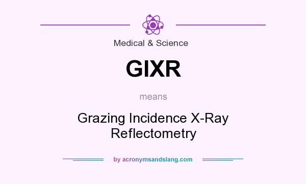 What does GIXR mean? It stands for Grazing Incidence X-Ray Reflectometry