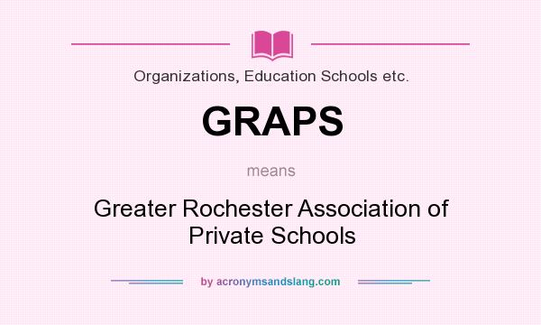 What does GRAPS mean? It stands for Greater Rochester Association of Private Schools