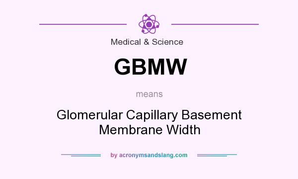What does GBMW mean? It stands for Glomerular Capillary Basement Membrane Width