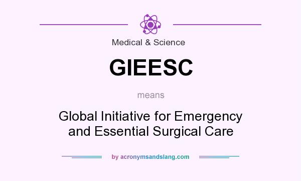 What does GIEESC mean? It stands for Global Initiative for Emergency and Essential Surgical Care