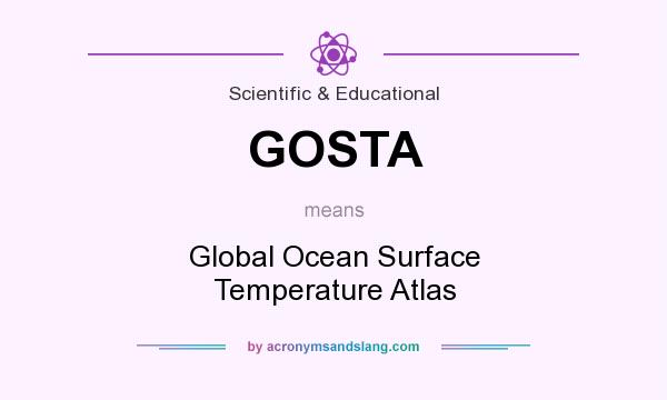What does GOSTA mean? It stands for Global Ocean Surface Temperature Atlas