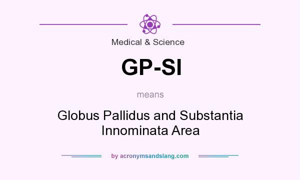 What does GP-SI mean? It stands for Globus Pallidus and Substantia Innominata Area