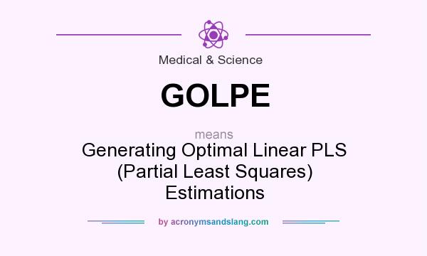 What does GOLPE mean? It stands for Generating Optimal Linear PLS (Partial Least Squares) Estimations