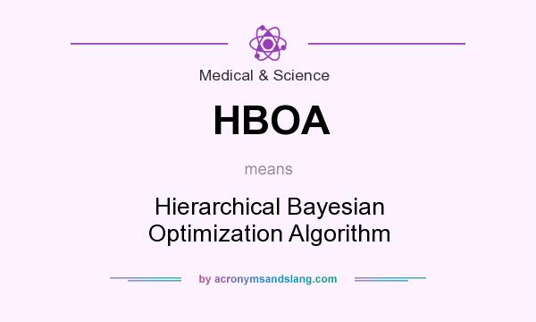 What does HBOA mean? It stands for Hierarchical Bayesian Optimization Algorithm