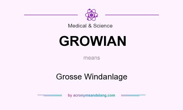 What does GROWIAN mean? It stands for Grosse Windanlage