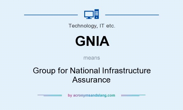 What does GNIA mean? It stands for Group for National Infrastructure Assurance