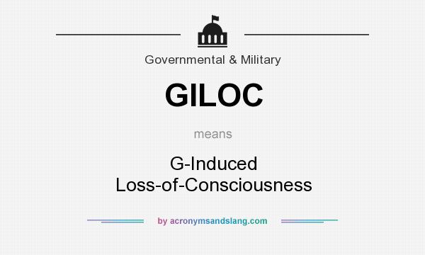 What does GILOC mean? It stands for G-Induced Loss-of-Consciousness