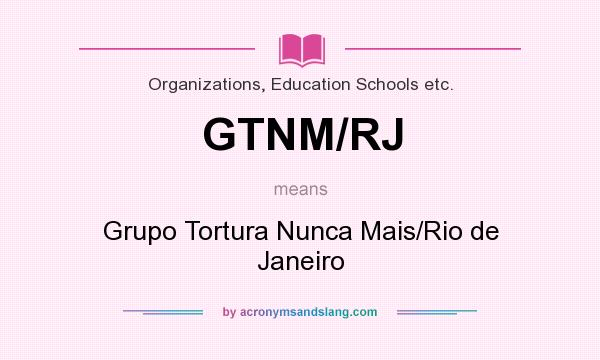 What does GTNM/RJ mean? It stands for Grupo Tortura Nunca Mais/Rio de Janeiro