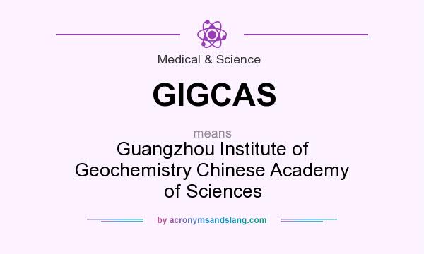 What does GIGCAS mean? It stands for Guangzhou Institute of Geochemistry Chinese Academy of Sciences