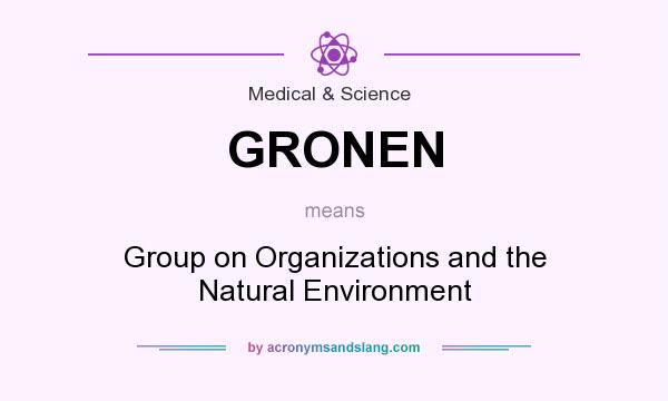 What does GRONEN mean? It stands for Group on Organizations and the Natural Environment