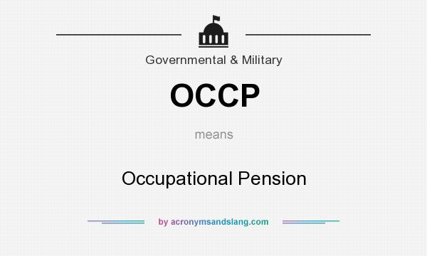 What does OCCP mean? It stands for Occupational Pension