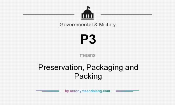 What does P3 mean? It stands for Preservation, Packaging and Packing