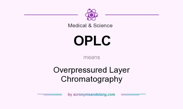 What does OPLC mean? It stands for Overpressured Layer Chromatography