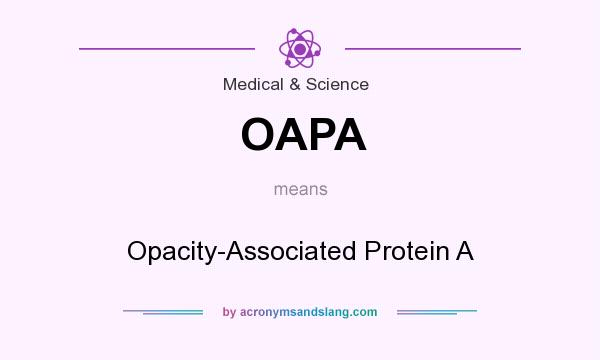 What does OAPA mean? It stands for Opacity-Associated Protein A