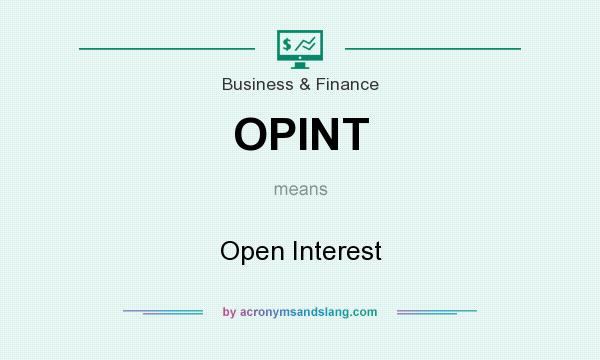 What does OPINT mean? It stands for Open Interest