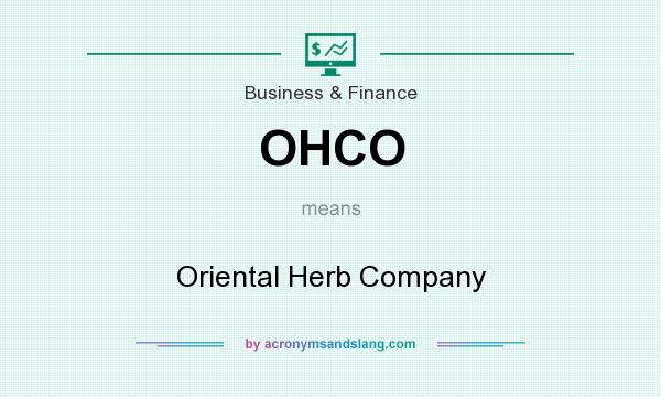 What does OHCO mean? It stands for Oriental Herb Company