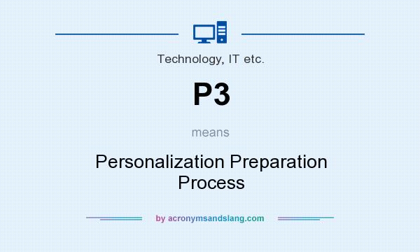What does P3 mean? It stands for Personalization Preparation Process