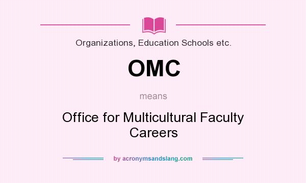 What does OMC mean? It stands for Office for Multicultural Faculty Careers